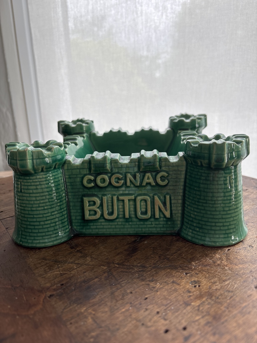 Cendrier vide poche cognac Buton en faïence -photo-1