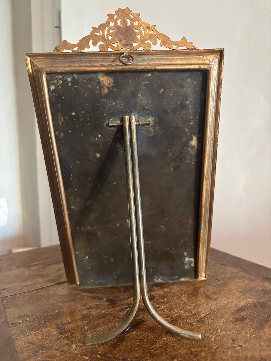 Bronze Frame. 1900s Louis XVI-style Photo Frame -photo-4