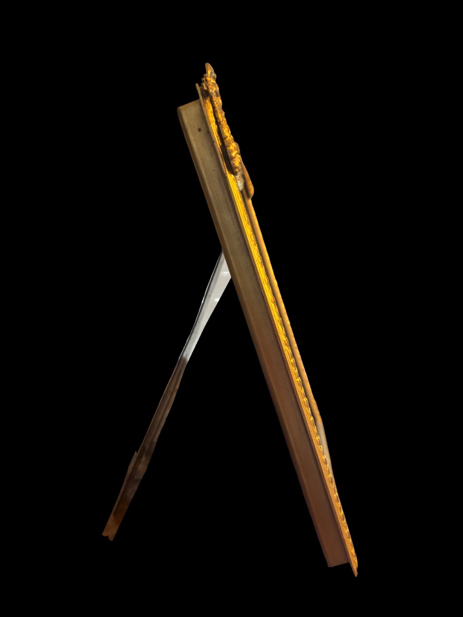 Paire de cadre en bronze . Style Louis XVI .-photo-3