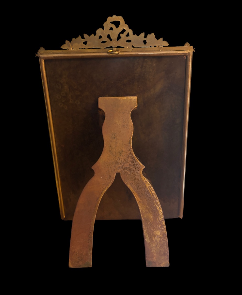 Paire de cadre en bronze . Style Louis XVI .-photo-4