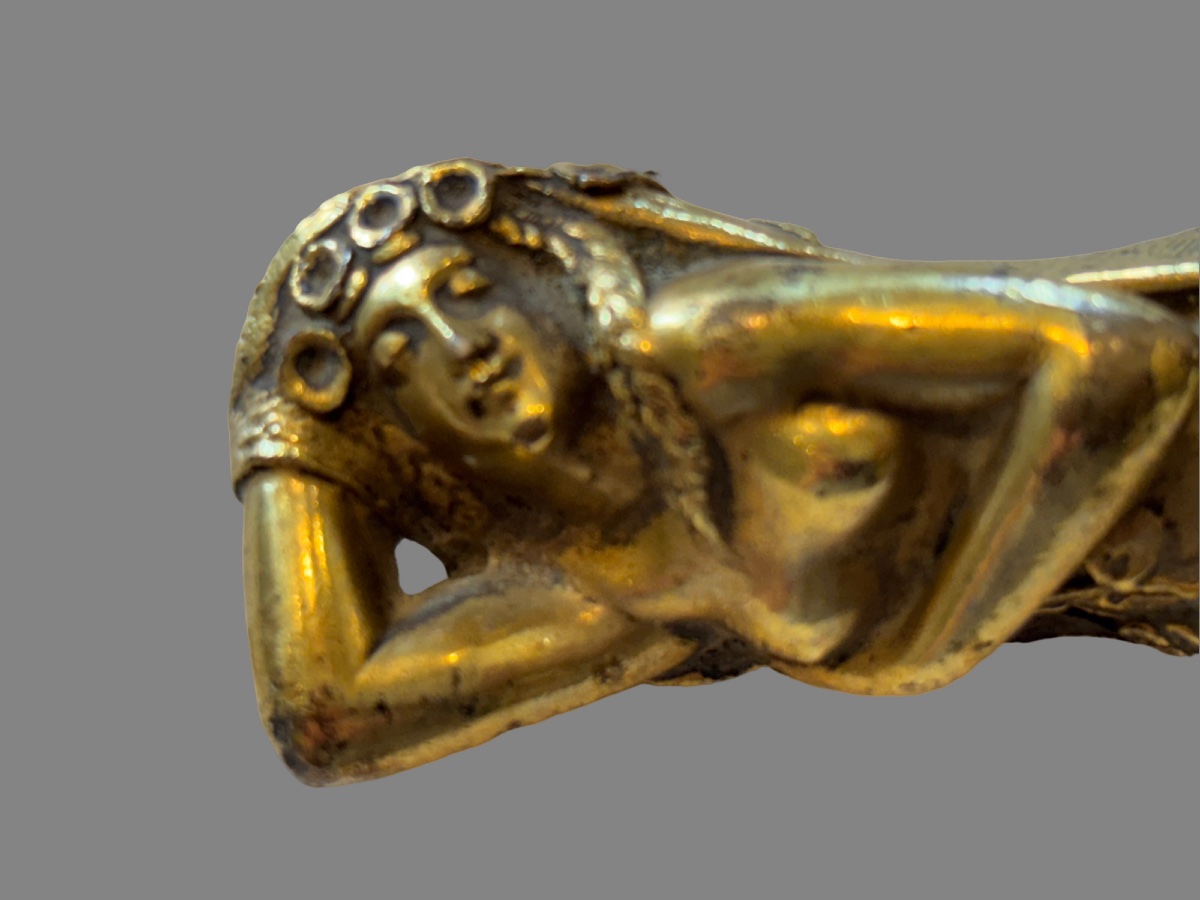Coupe papier orientaliste art nouveau en bronze -photo-2