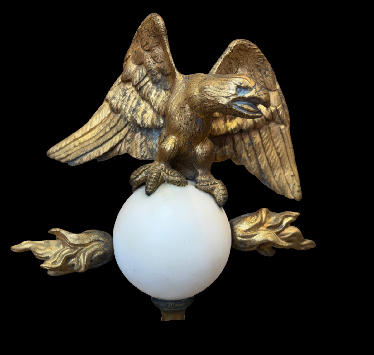 Pendule portique en marbre et bronze de style Louis XVI -photo-2