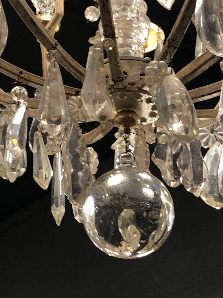 Chandelier With Pendants Maison Baguès 1940-photo-3