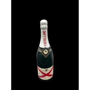 Grande bouteille de champagne publicitaire 1960