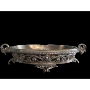 Napoleon III Silver Bronze Planter