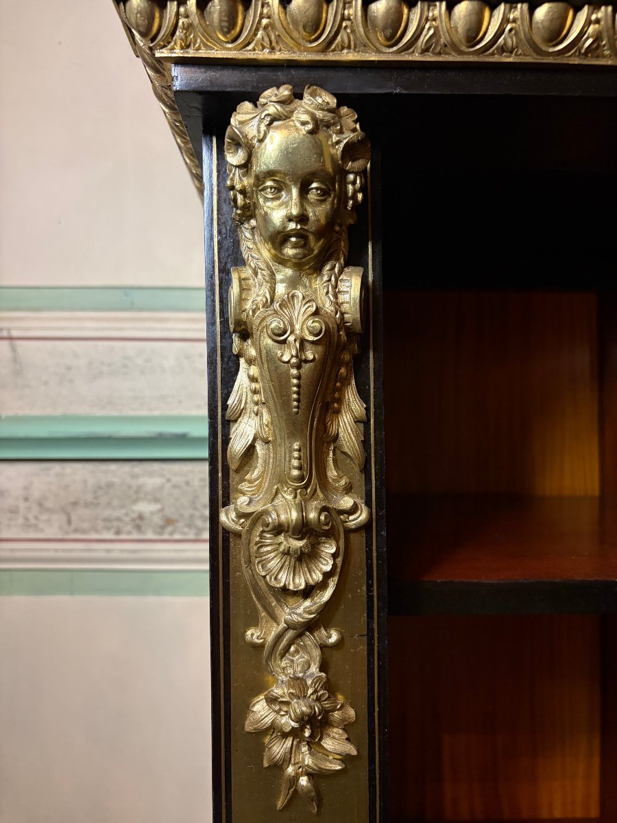 Napoleon III Sideboard With Boulle Marquetry-photo-3