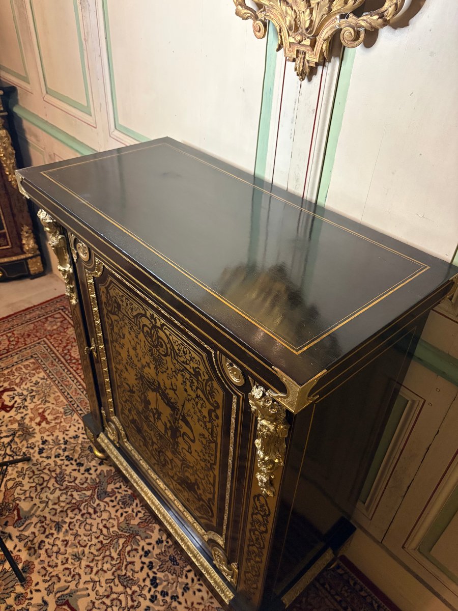 Napoleon III Sideboard With Boulle Marquetry-photo-1