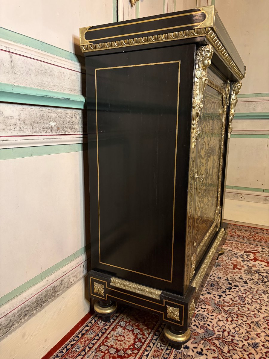 Napoleon III Sideboard With Boulle Marquetry-photo-2