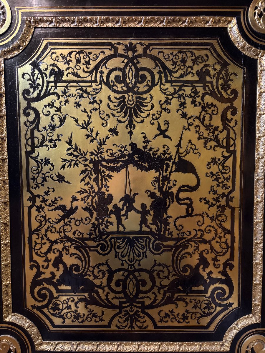 Napoleon III Sideboard With Boulle Marquetry-photo-3
