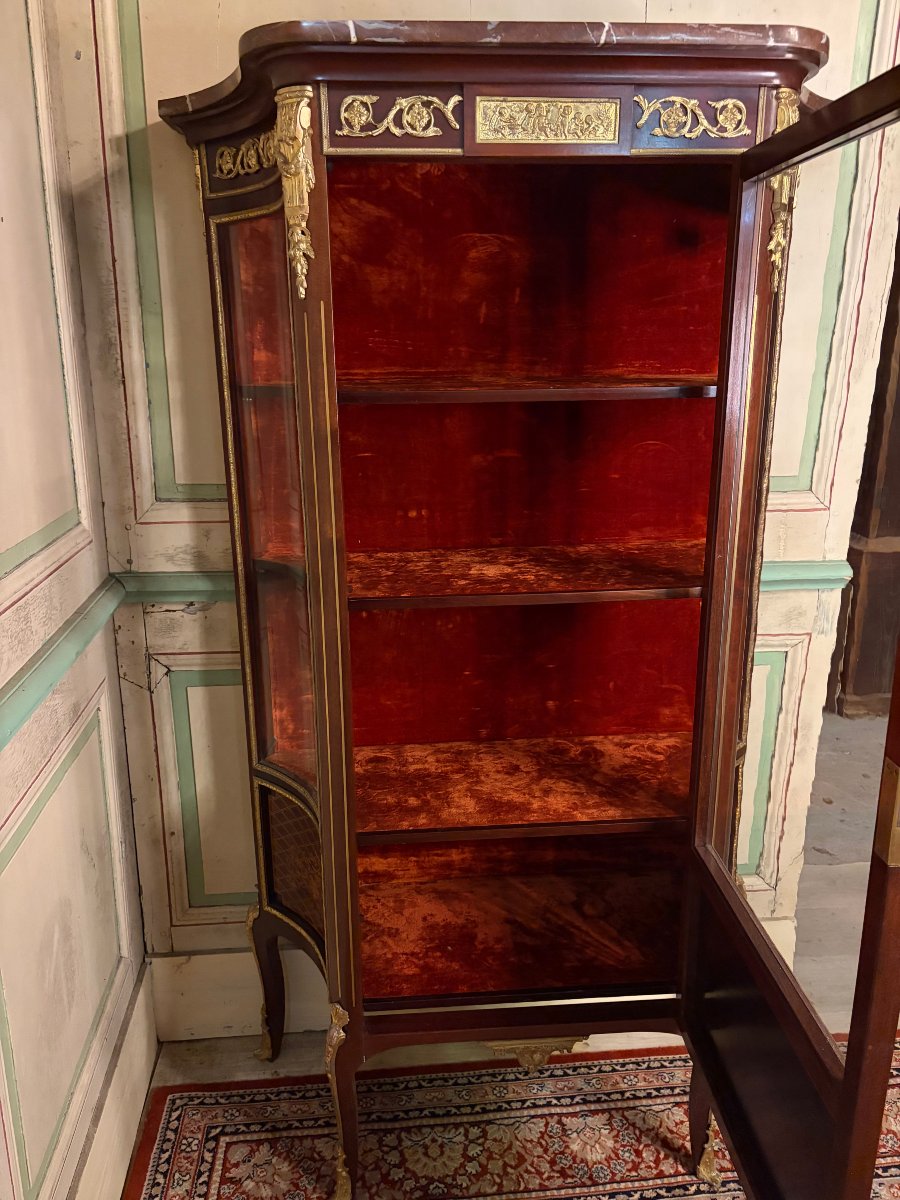 Vitrine de Salon d'Époque Napoléon III (Style Louis XV)-photo-2