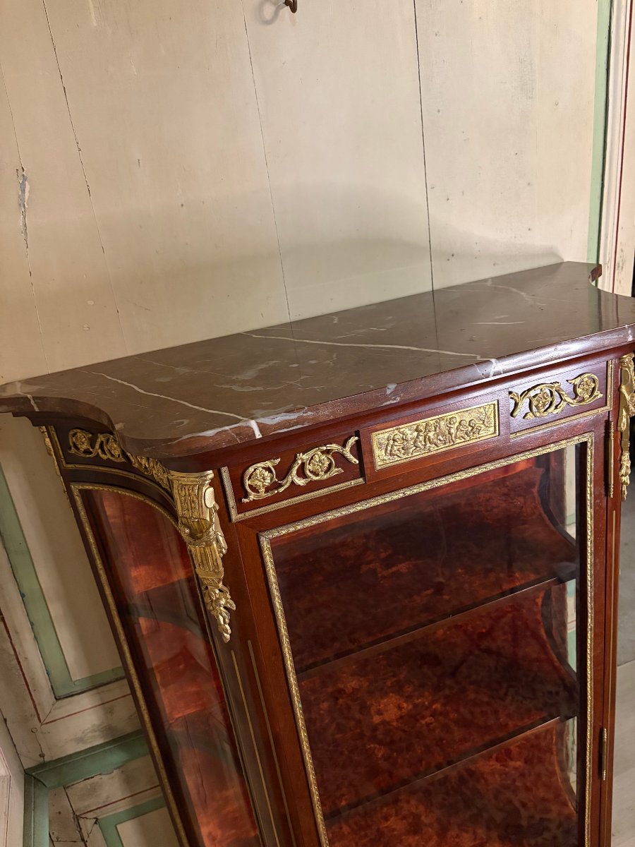Vitrine de Salon d'Époque Napoléon III (Style Louis XV)-photo-3