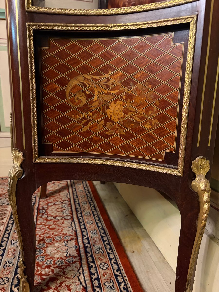 Vitrine de Salon d'Époque Napoléon III (Style Louis XV)-photo-2