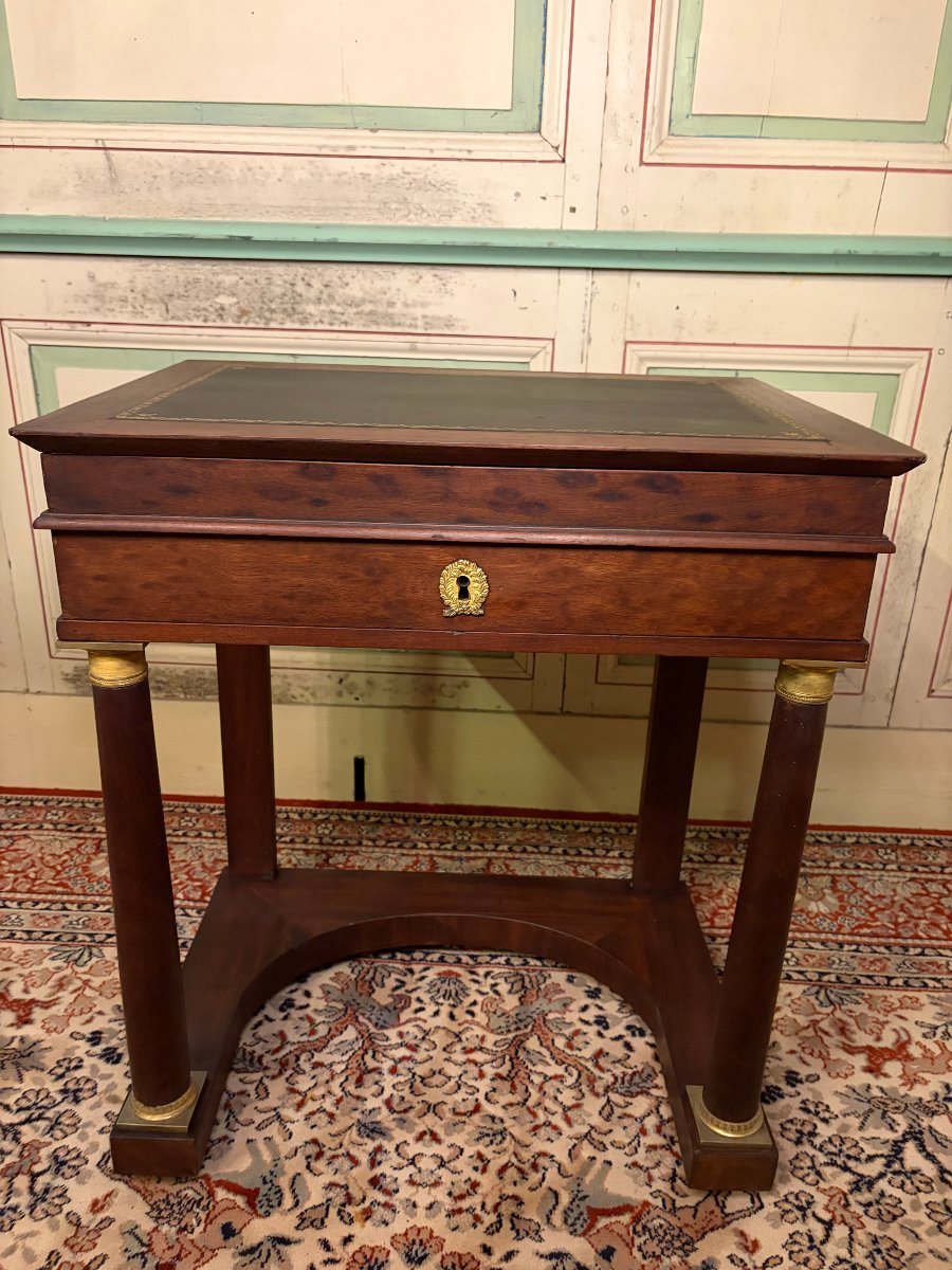Louis XV-style Cylindrical Lady's Desk (on Casters)-photo-3