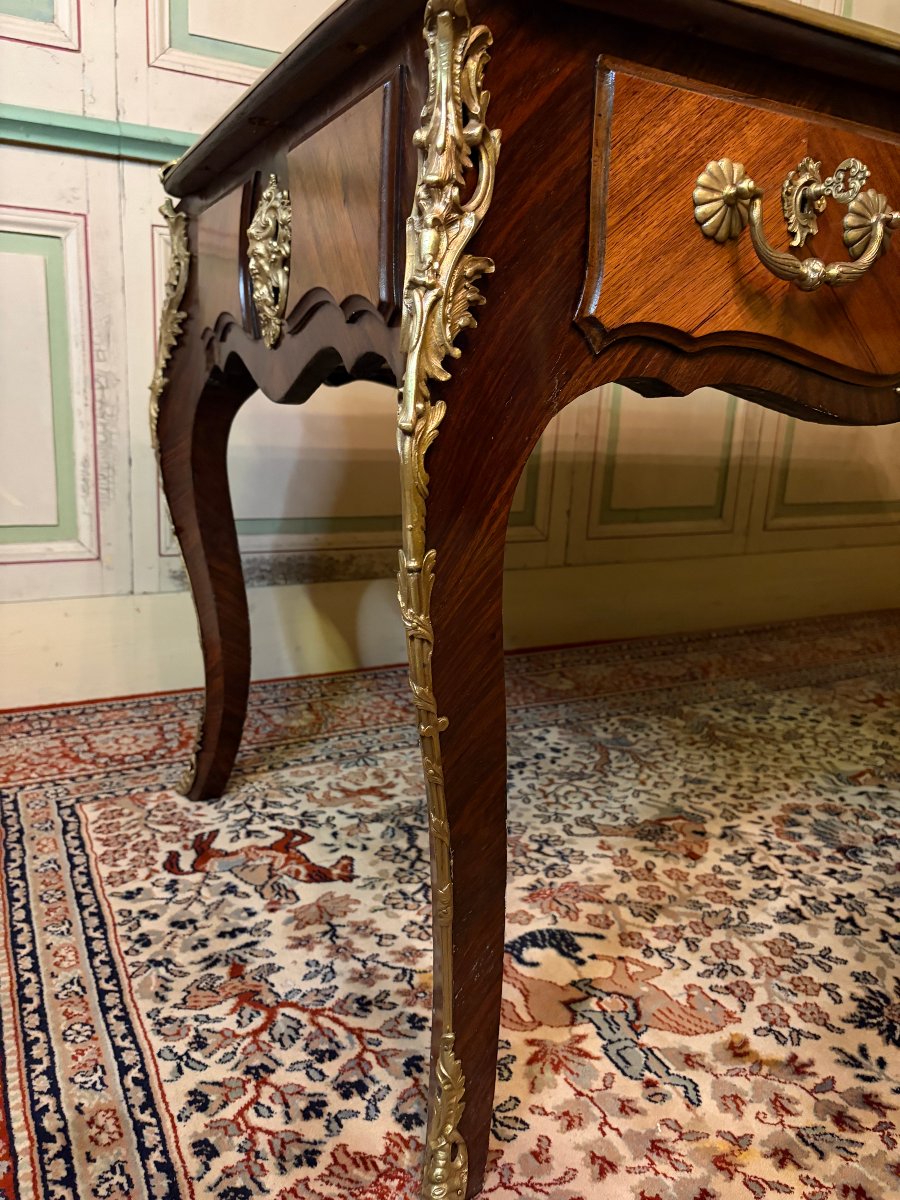 Louis XV-style Flat-topped Desk, 19th Century-photo-1