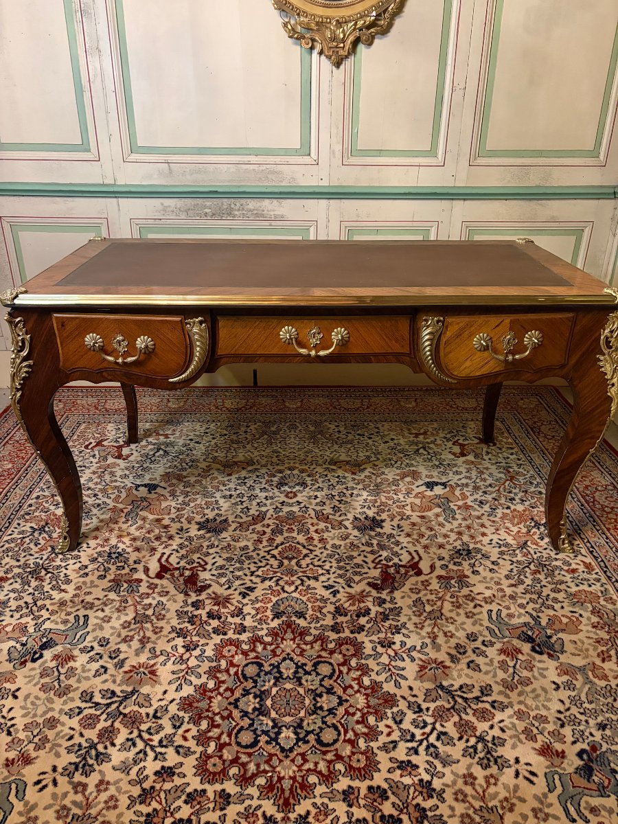 Louis XV-style Flat-topped Desk, 19th Century