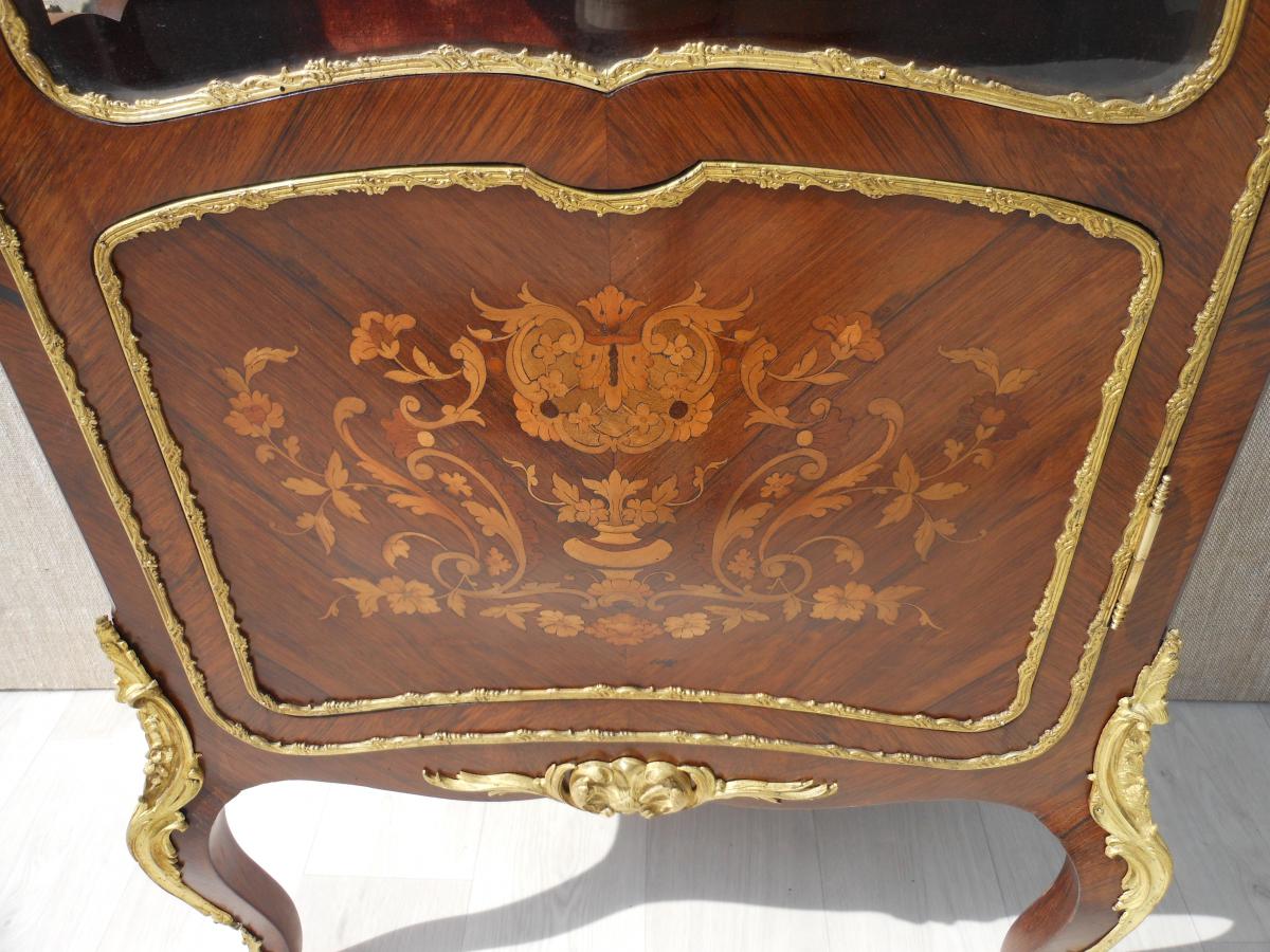 Vitrine d'époque Napoléon III Style Louis XV-photo-4