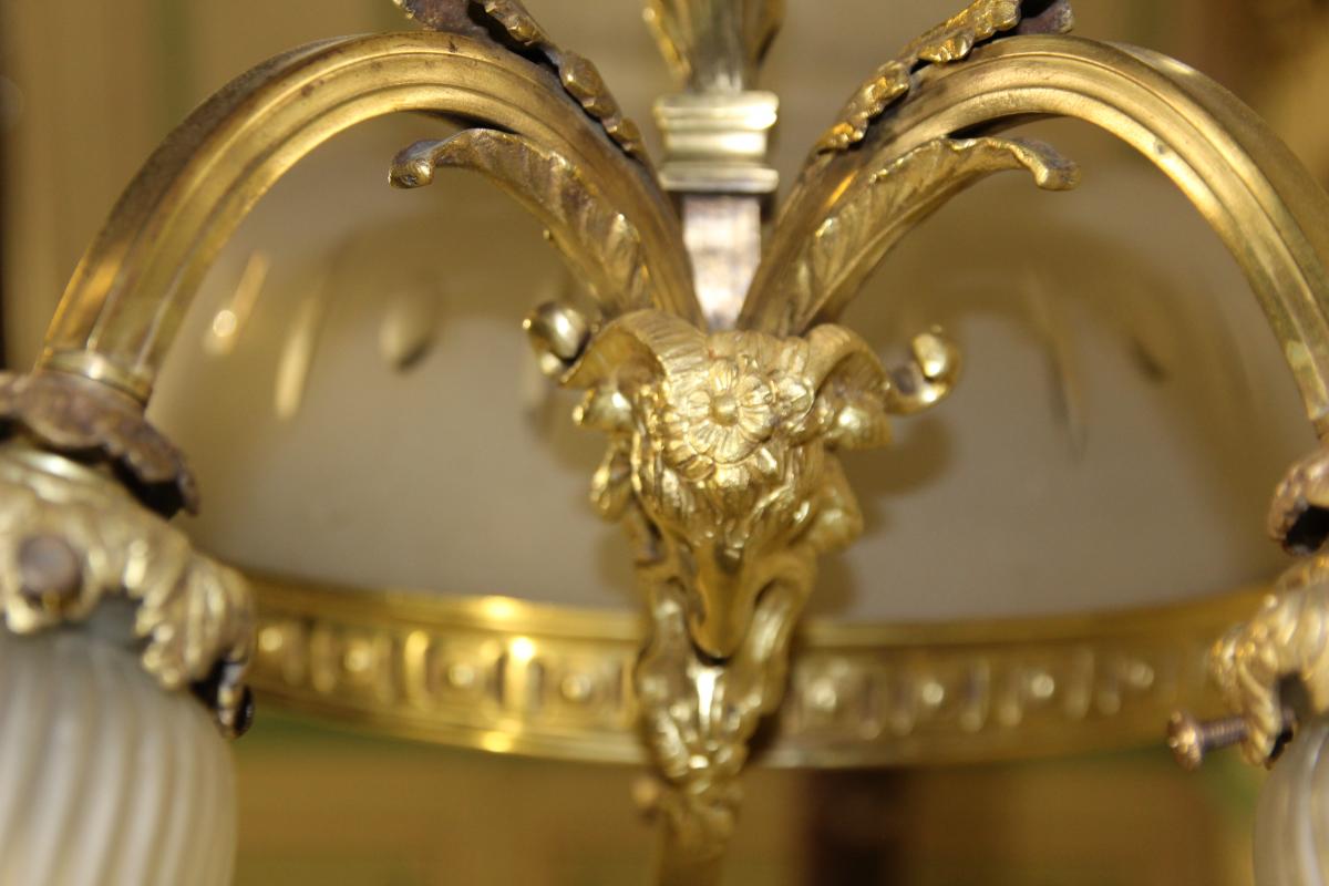 Lustre En Bronze De Style Louis XVI-photo-2