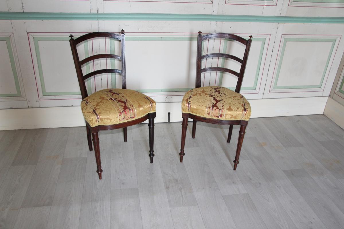 Paire De Chaises En Palissandre-photo-2