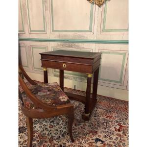 Louis XV-style Cylindrical Lady's Desk (on Casters)