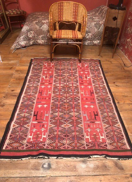 Ancien Kilim/Tapis Verneh Caucasien, Vers 1930