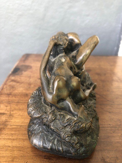 Bronze érotique ," les deux amies"  Signé J M Lambeaux-photo-4