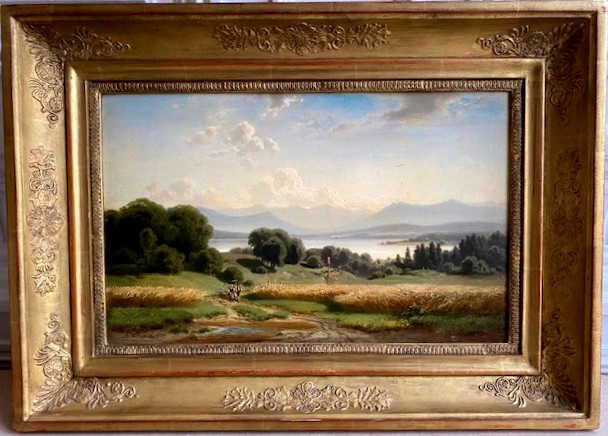 Landscape, Oil On Wood, Adalbert Waagen 1857