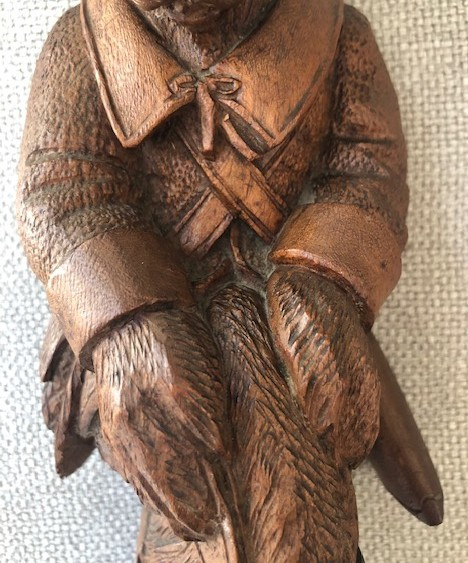 Porte-fouet/ patère en forme de lièvre , bois sculpté Forêt Noire vers 1880/1900-photo-4