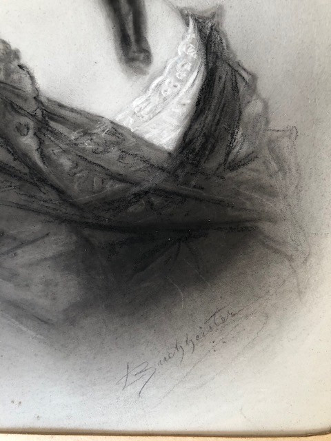 Pencil Portrait Signed, L. Buchheister -photo-2