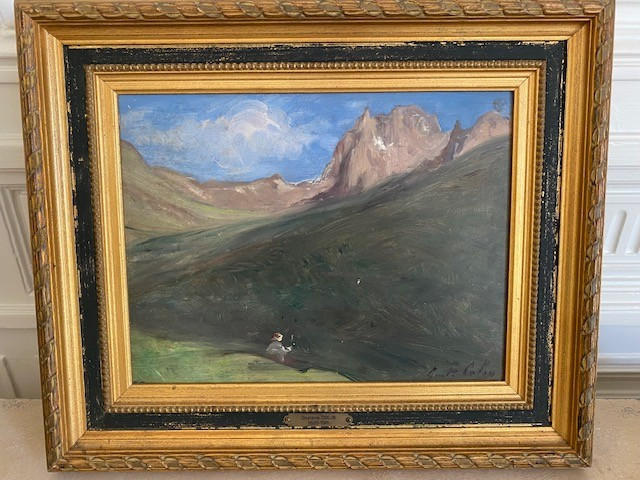 Gustave Colin , vue des Pyrénées, 1896