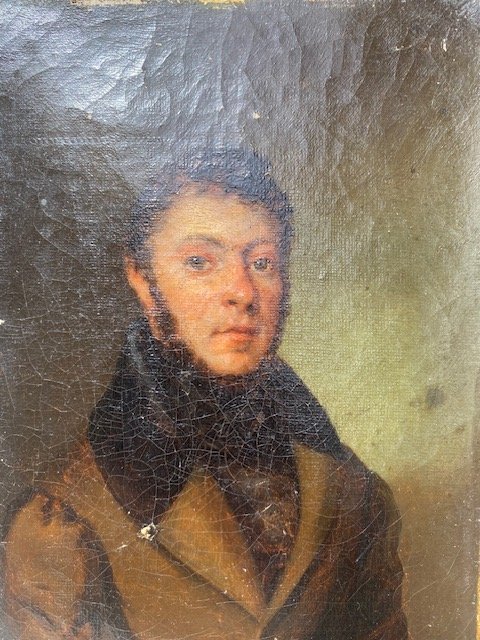 Petit portrait d'homme début 19 ème-photo-3