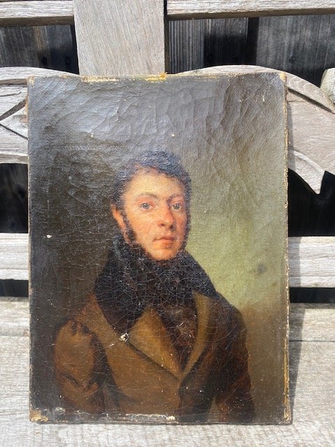 Petit portrait d'homme début 19 ème-photo-4