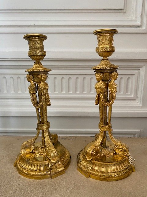 Bougeoirs époque Louis XVI, Jean François Forty-photo-6