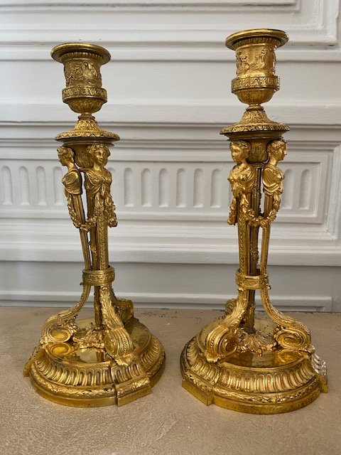 Bougeoirs époque Louis XVI, Jean François Forty