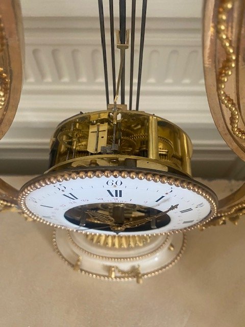 Horloge en forme de lyre fin 18e, Jean Louis Valaire-photo-3