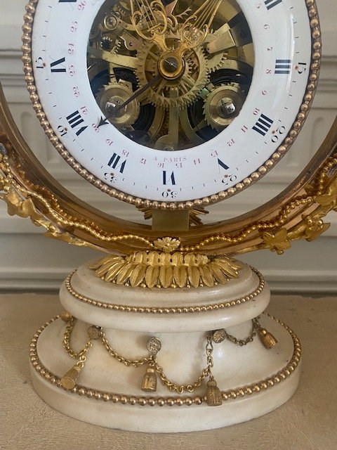 Horloge en forme de lyre fin 18e, Jean Louis Valaire-photo-5