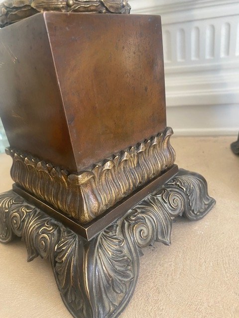 Paire de lampes  type carcel de Hadrot, lampiste à Paris, vers 1830-photo-1