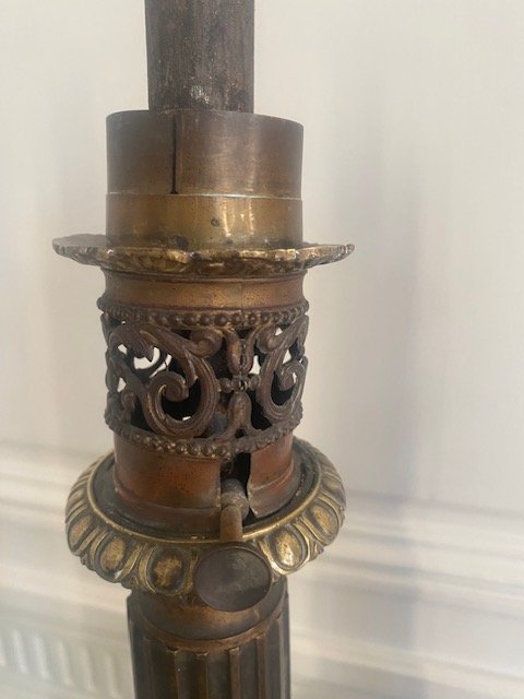 Paire de lampes  type carcel de Hadrot, lampiste à Paris, vers 1830-photo-2