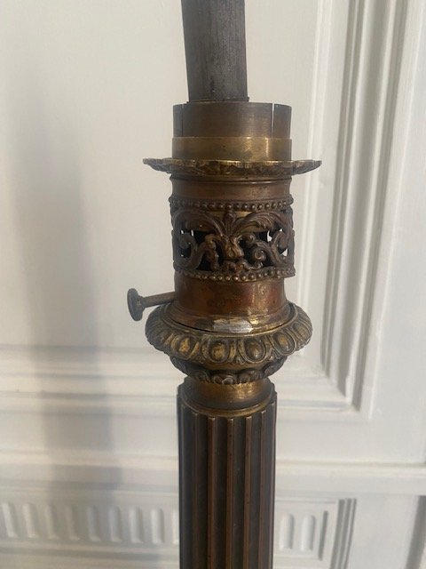 Paire de lampes  type carcel de Hadrot, lampiste à Paris, vers 1830-photo-3