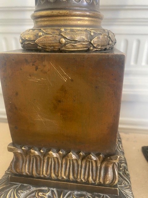 Paire de lampes  type carcel de Hadrot, lampiste à Paris, vers 1830-photo-6