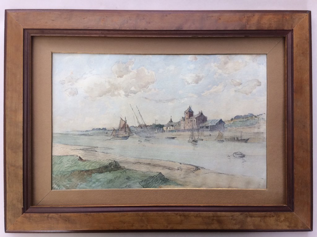 Maurice Lévis - 1860-1940     Bateaux Dans Un Havre 
