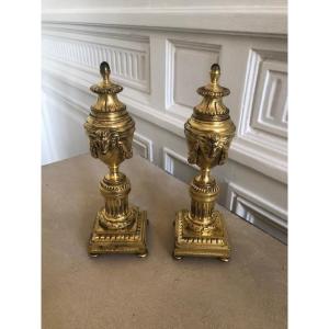 Pair Of Luois XVI Style Cassolettes/bougeoirs Late 18th Early 19th Century