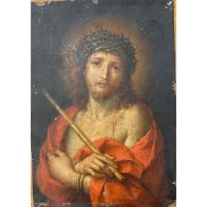 Oil On Copper 17th Century, Christ With Ties