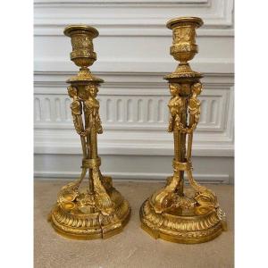 Bougeoirs époque Louis XVI, Jean François Forty