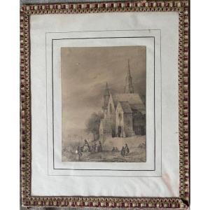 Jules Noel, Animated View Of A Church