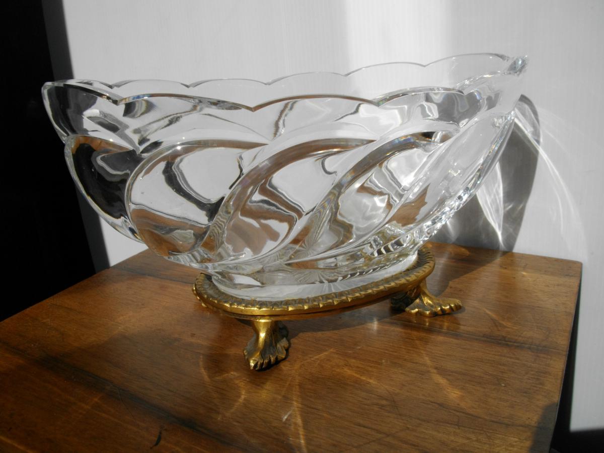 Coupe En Cristal Baccarat Et Bronze Dor&eacute; XIX &egrave;me-photo-4