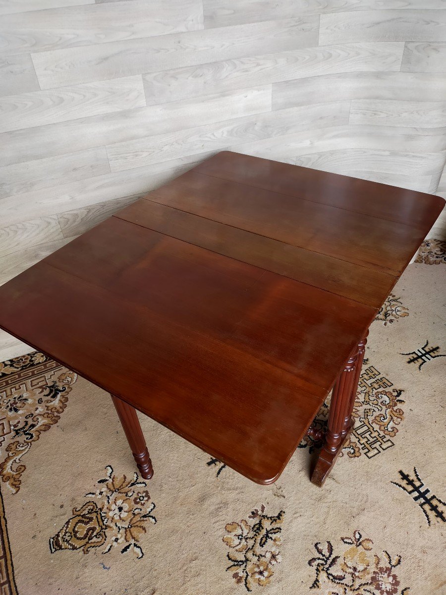 Gateleg Table In Solid Mahogany-photo-2