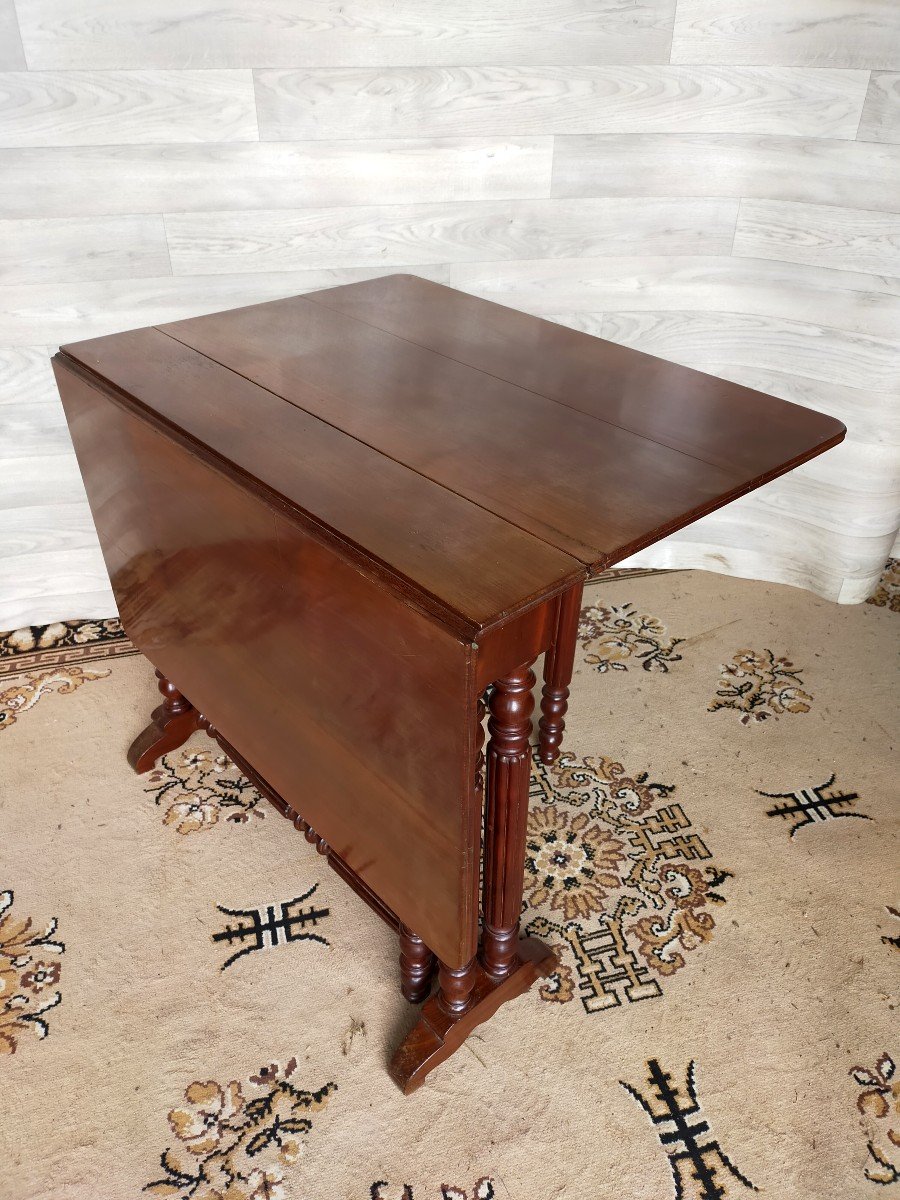 Gateleg Table In Solid Mahogany-photo-4