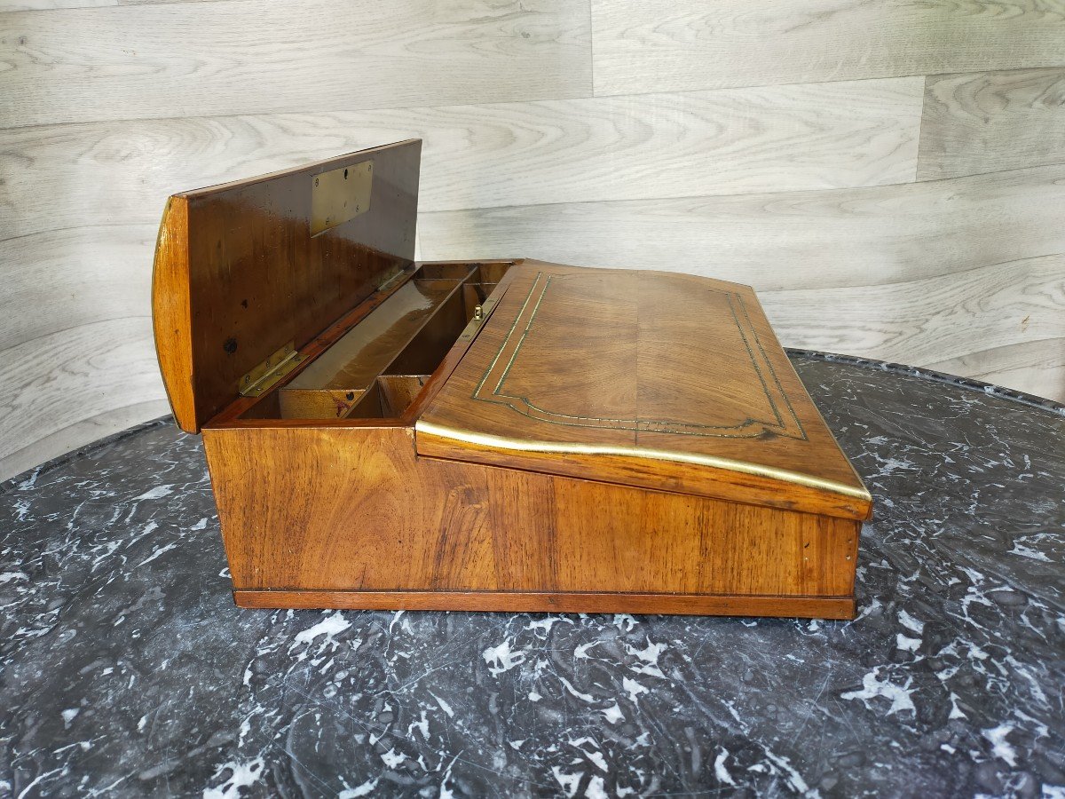 Writing Desk In Marquetry And Bronze-photo-4