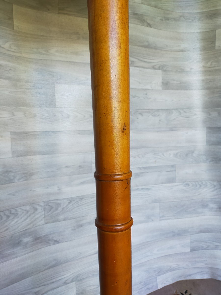 Large Mazda Style Wooden Floor Lamp-photo-4