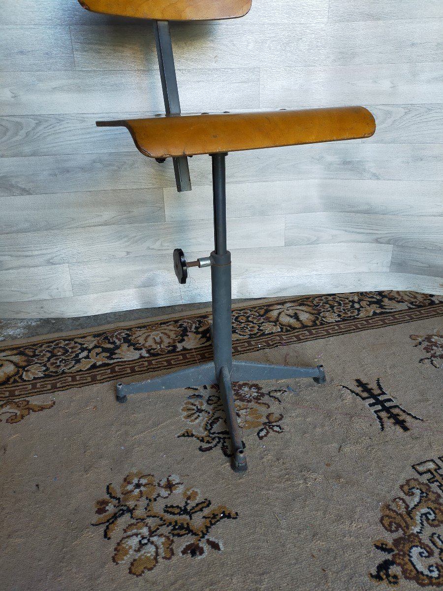 1950 Adjustable And Reclining Workshop Chair-photo-1
